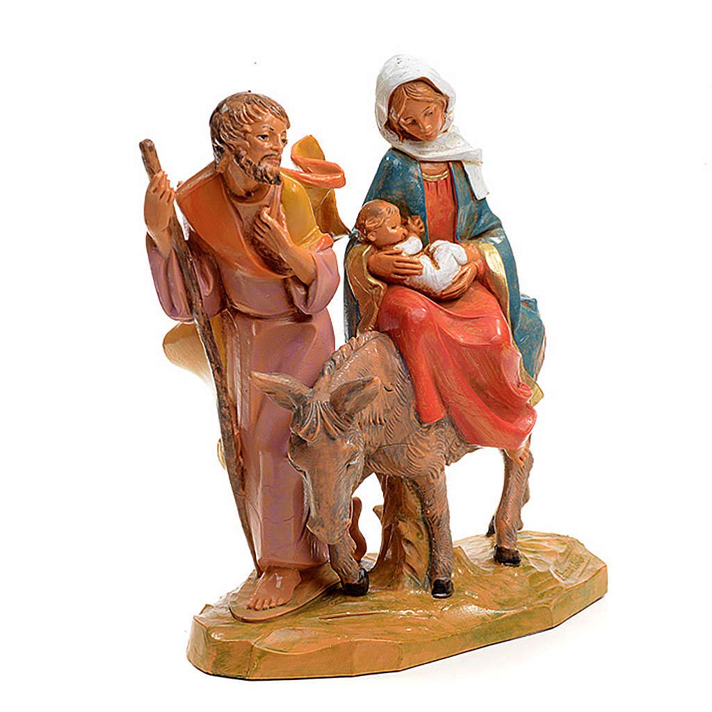 Holyart Krippen von Fontanini: Flucht nach Ägypten 16x16cm, Fontanini
