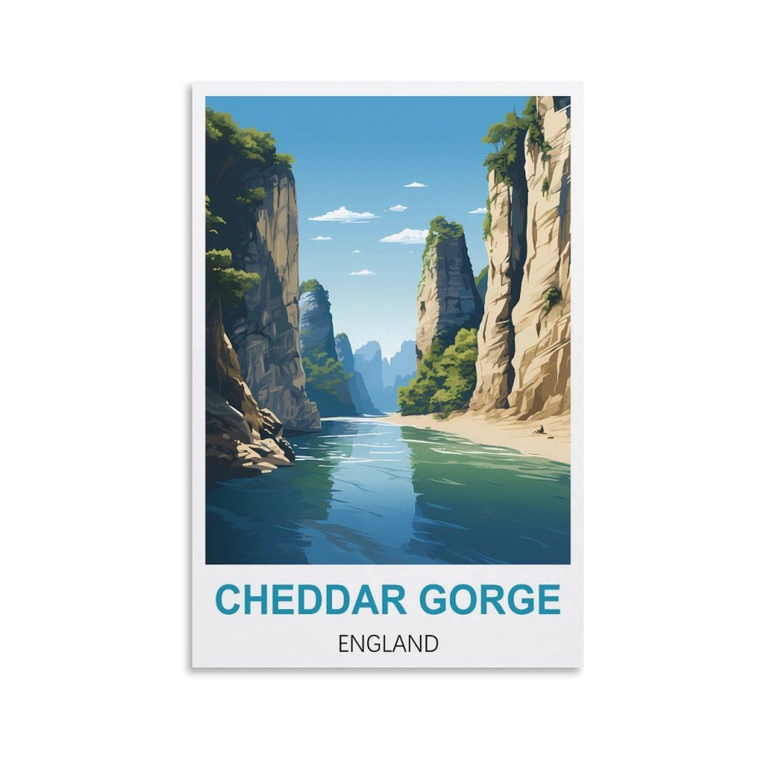 Vintage Metal Tin Sign Funny Retro,Cheddar Gorge Englands,Decoration for Home Wall Art Kitchen Bar Pub Room Farm Garage Vintage Retro Poster Plaque 15x30cm
