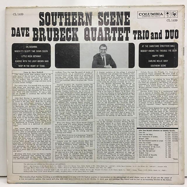 Amazon.co.jp: □ Dave Brubeck/Southern Scene デイヴ・ブルー