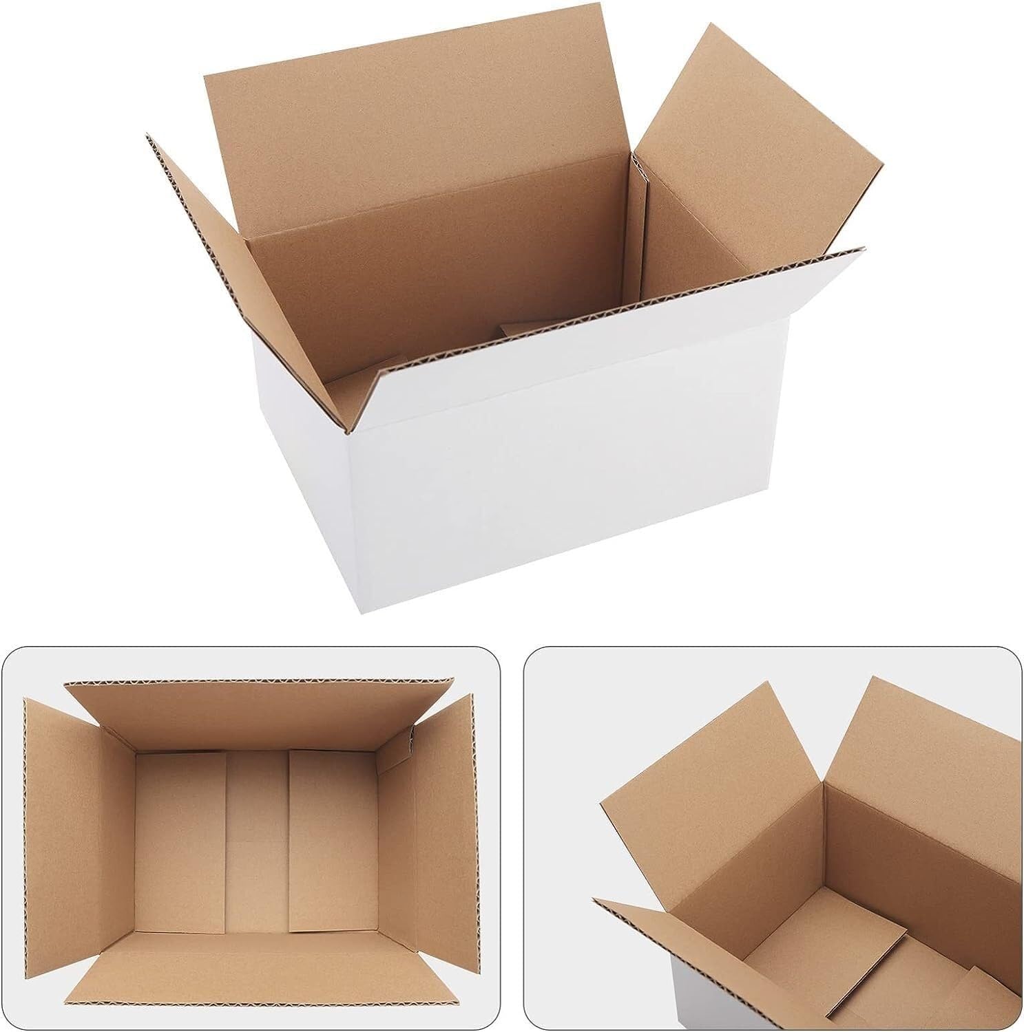 Kartony wysyłkowe Pudełka wysyłkowe Białe pudełka, opakowania do przechowywania Wysyłka Pudełka do przeprowadzek, 5 szt(25 * 25 * 25cm)