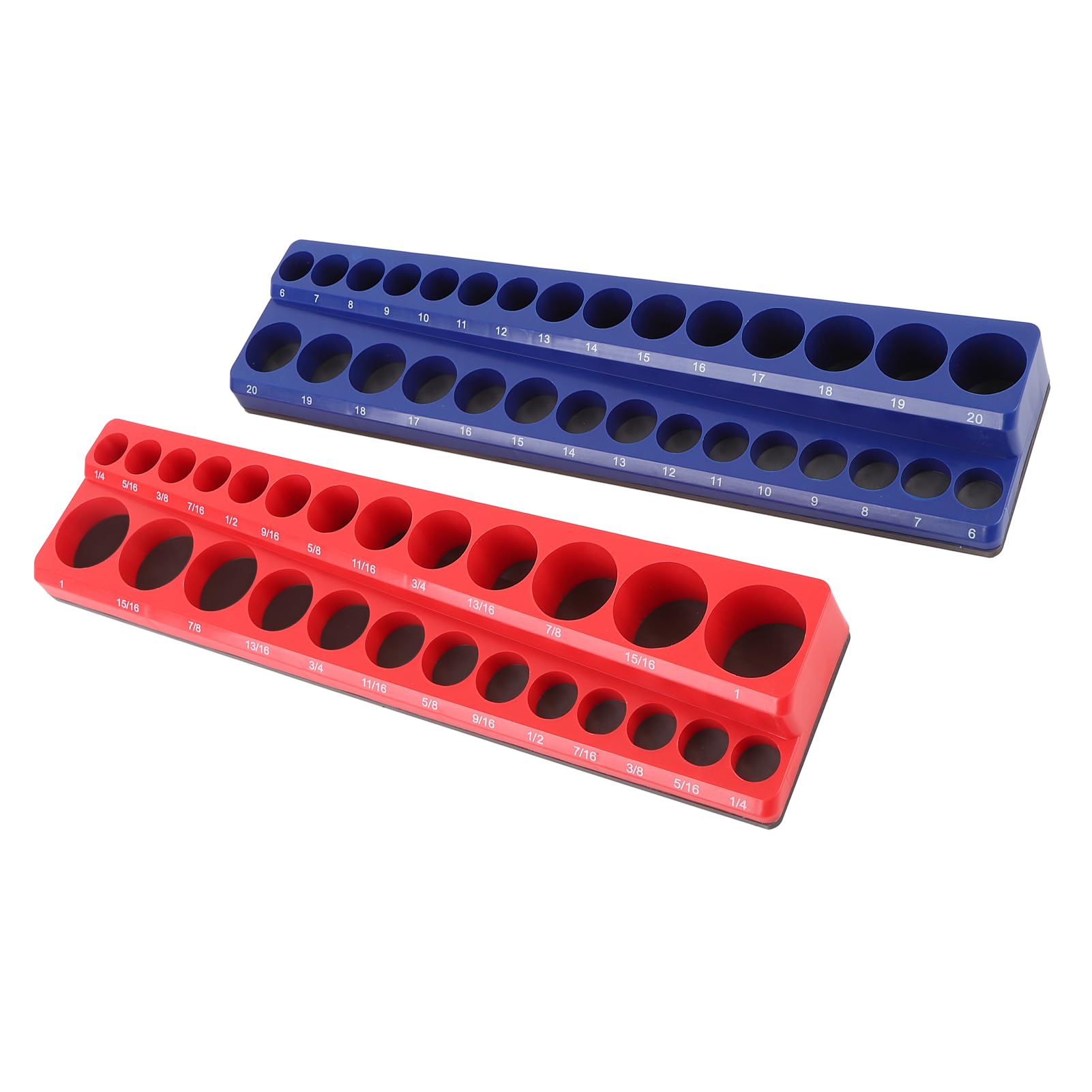 Organiseur de Douilles Magnétiques 3/8 Pouces, Support de Rangement Efficace pour les Réparations à Domicile et Professionnelles, 2 Pièces