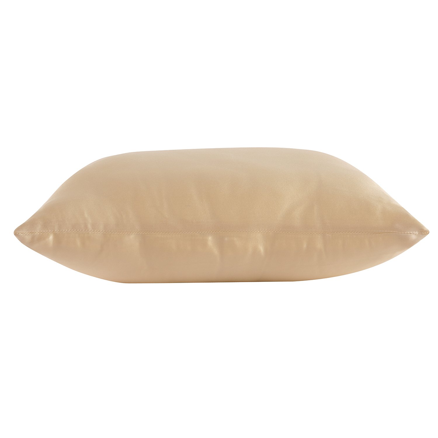 townssilk Federa di seta,100% naturale seta di gelso 19momme,doppia faccia,benefica per capelli e pelle,federa seta cuscino,ipoallergenica,cerniera nascosta,600 fili,1 pz,40x40cm,Oro champagne