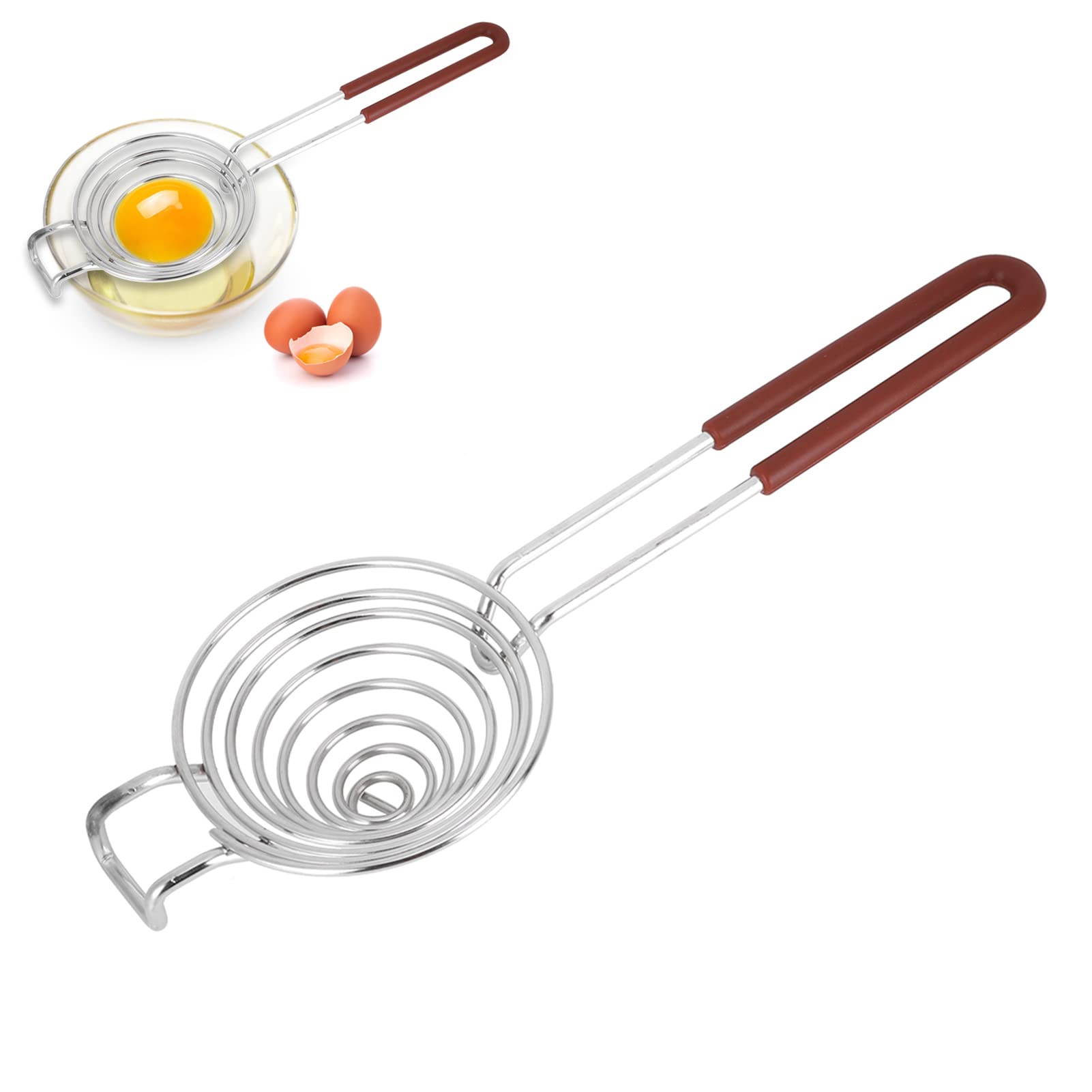 Stainless Steel Egg Yolk White Separator with Length Handle Kitchen Baking Tool