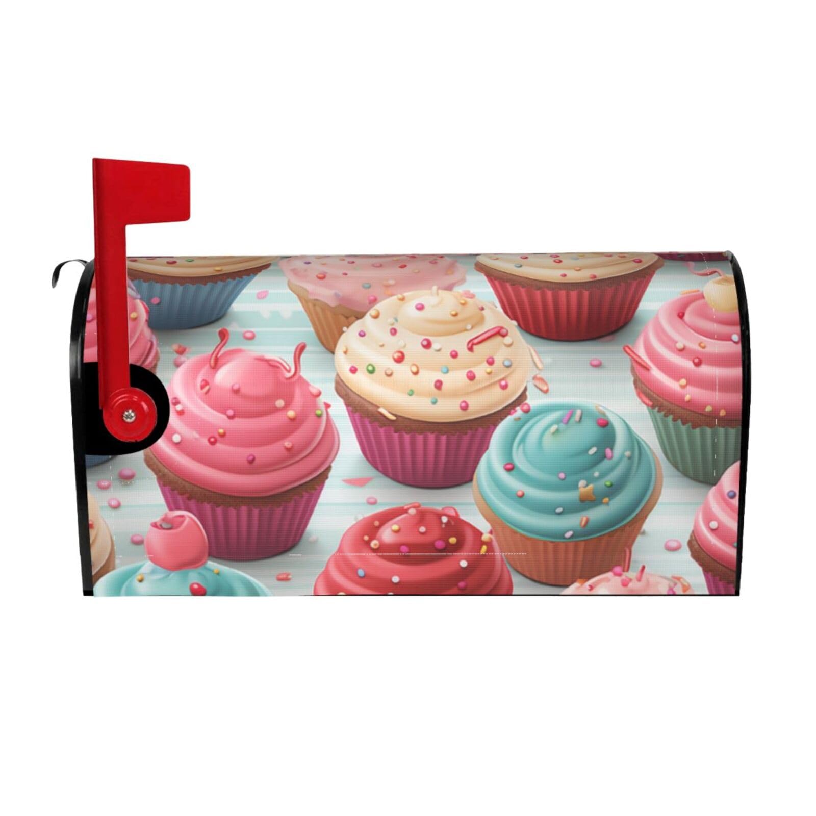 Lollipop Cupcake Donut Mailbox Covers Magnetic Wraps Post Letter Box Cover Garden Home Decor 25.5x21 in