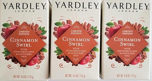 Miniatura 1 de Yardley London - Remolino de canela infundido con aceites de hoja de canela y clavo de olor, edición limitada, barra navideña de peso neto, 4.0