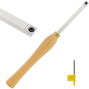 Woodturning Tool - Wood Turning Tool for Rough Machining with Carbide Tipped Lathe Chisels and 11mm Square Carbide Insert Milling Cutter for Wood Hobbyists DIY