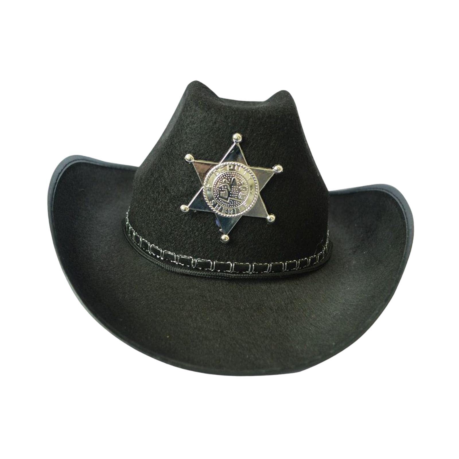 Enakshi Women Men Western Cowboy Hat Sun Hat with String Jazz Hat Gentleman Hat Black-image-42