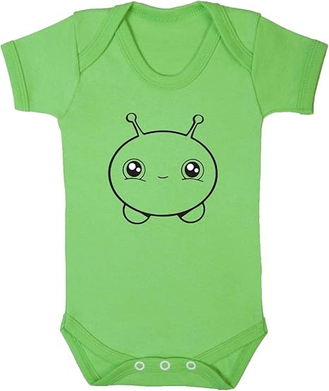SMARTYPANTS Baby,Clothing,Baby Boys 0-24m,Bodysuits & One-Pieces,Bodysuits Final Space Mooncake Inspired Cute Baby's Babygrow/Vest - Green (0-3 Months)
