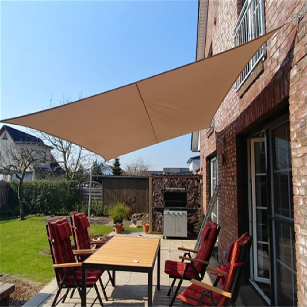 Voile D'ombrage, Voile D'ombrage Rectangulaire, Protection des Rayons UV Et Tissu Imperméable, Voile D'ombrage pour Extérieur/Terrasse/Jardin (3mx5m,Brown)