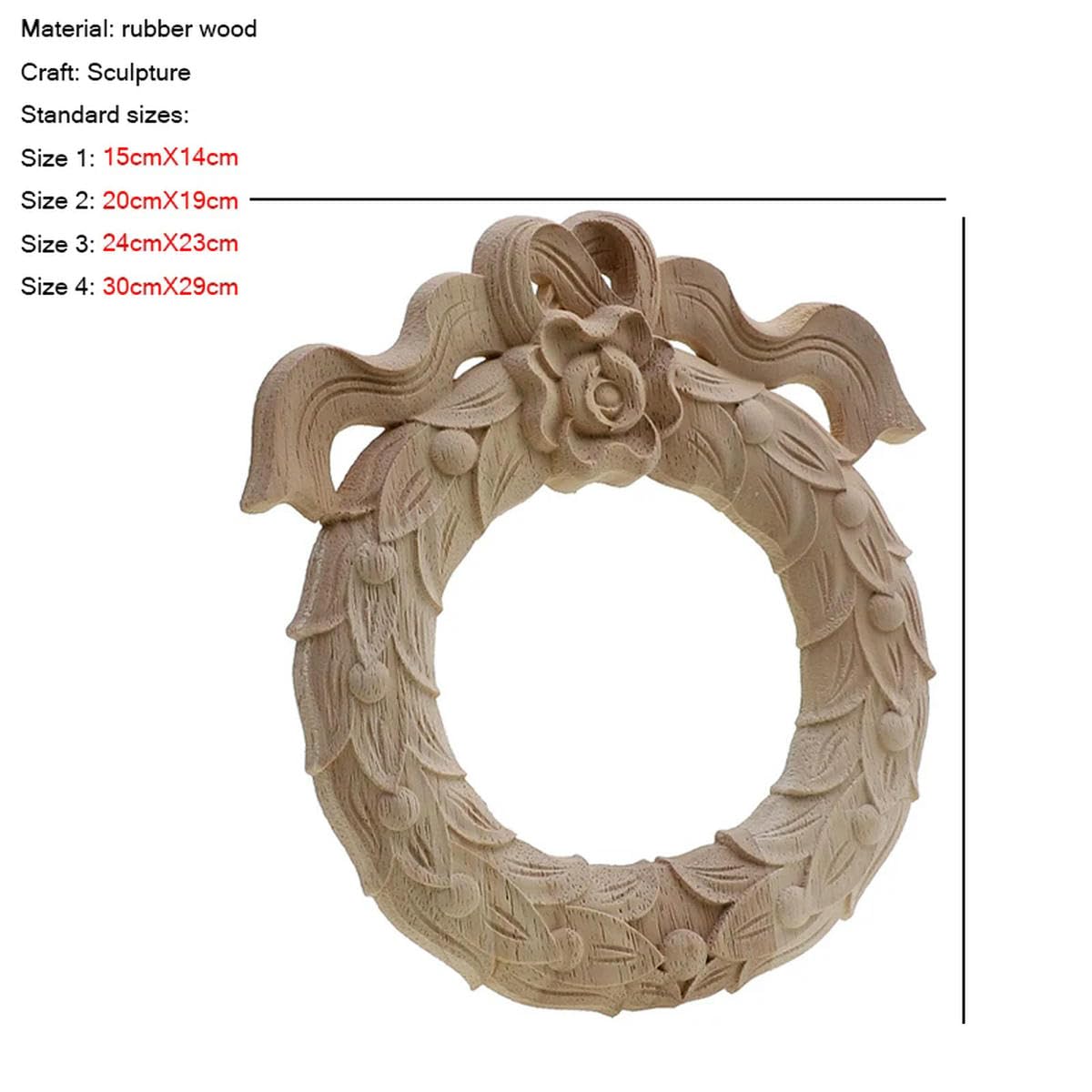 Aplikacja z bali rzeźbiony w drewnie narożnik aplikacja kwiatowa rzeźba w drewnie dekoracyjne drewniane figurki do mebli drzwi naklejka domowa 24 cm x 23 cm
