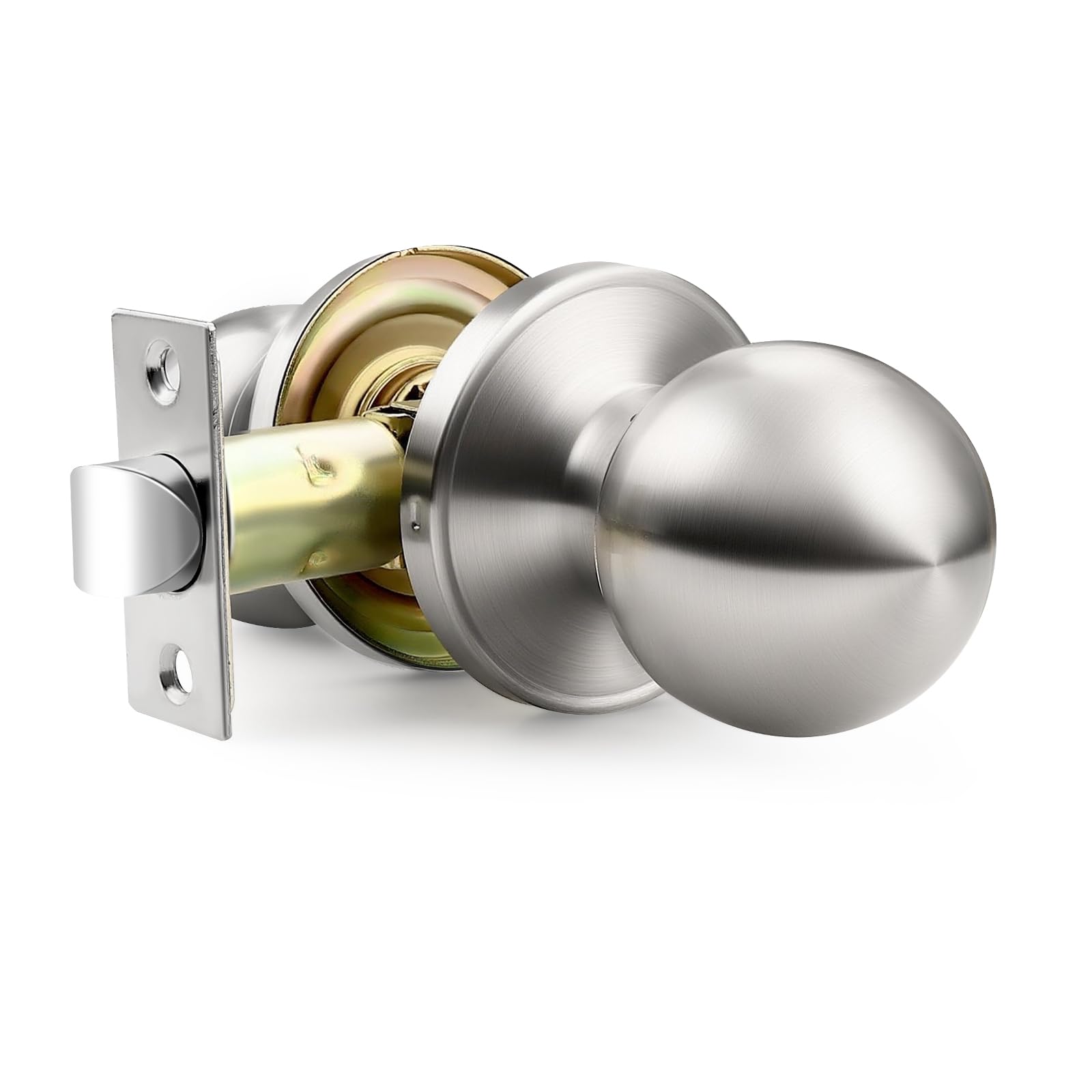 Black Interior Door Knobs - 10 Pack, Keyless Privacy -17