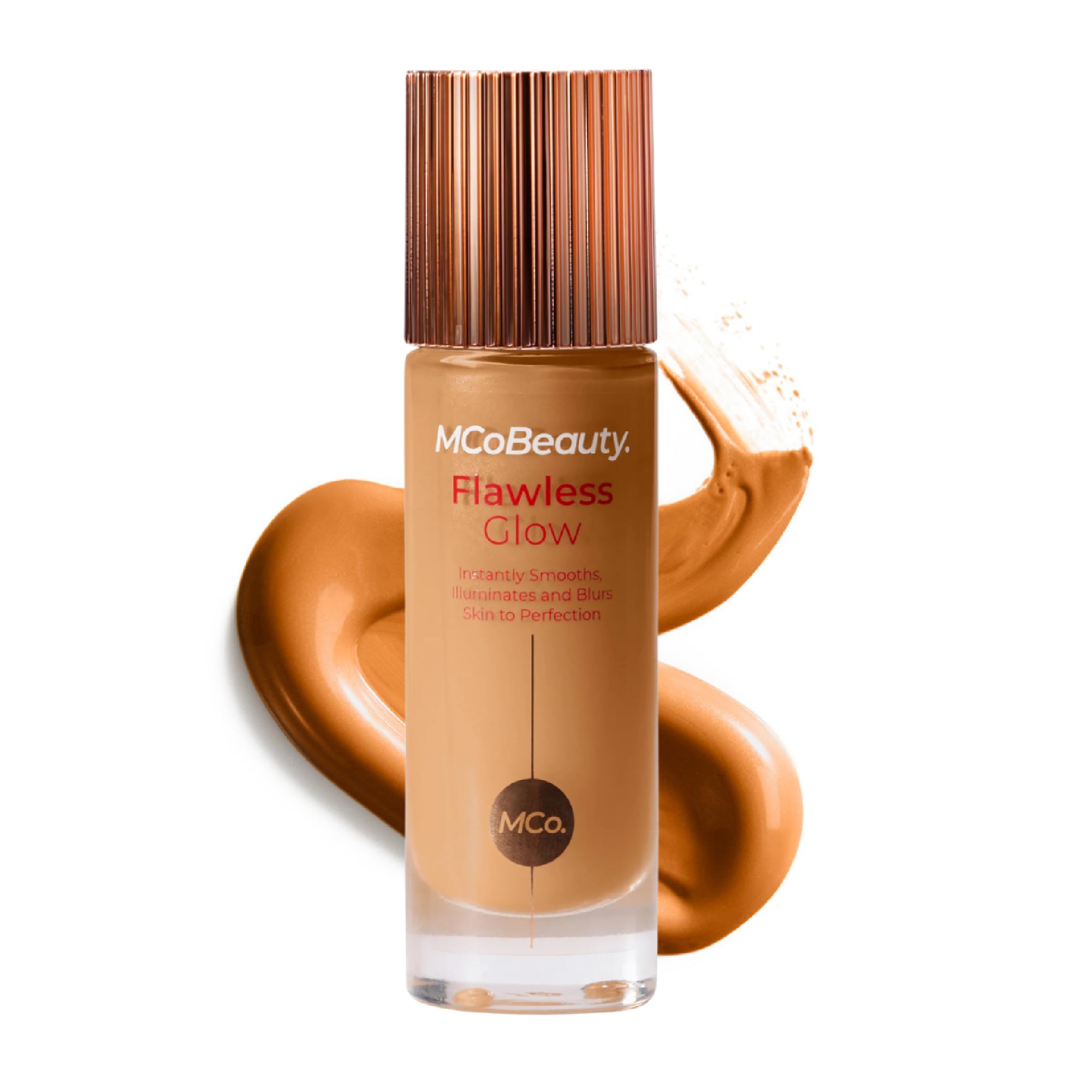 MCoBeauty Flawless Glow Luminous Skin Filter - Natural Medium - 4-in-1 Luminous Primer, Foundation Booster & Liquid Highlighter with Squalane - Radiant Glow Complexion Perfector Face Makeup