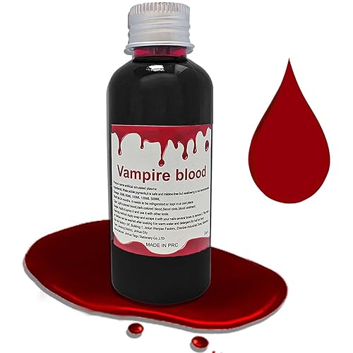 Miniatura 1 de Sangre falsa lavable, maquillaje de sangre falsa en escenario, efectos especiales realistas, sangre de Halloween para ojos, gotea, sangrado de