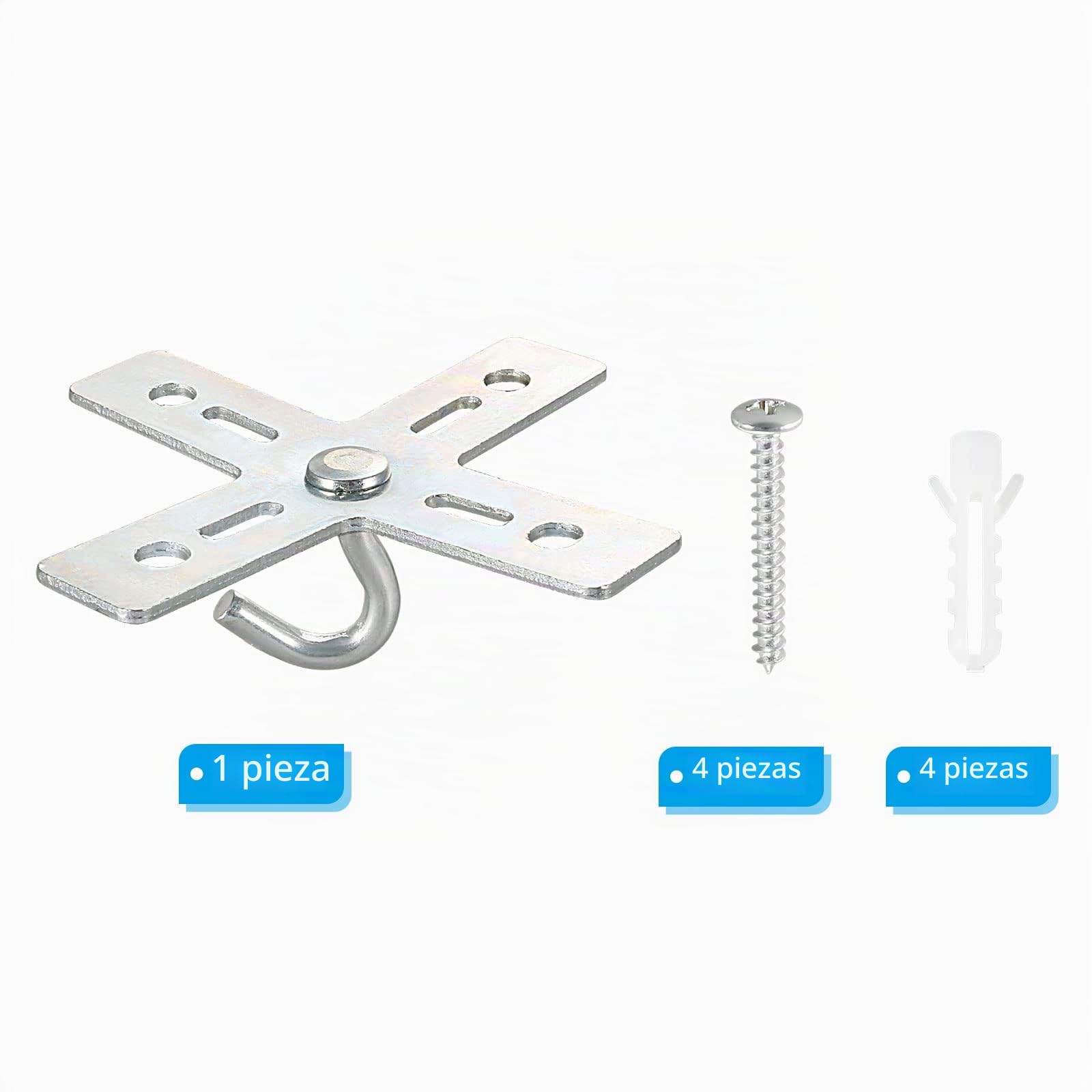 PATIKIL Techo Gancho Kit, Cruz Diseño Metal Placa Montaje Colgador Soporte Techo Ventilador Luz Accesorio para Colgante Luz Candelabro