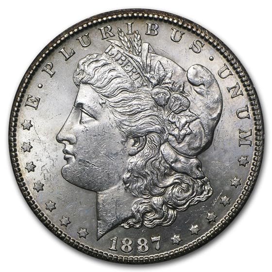 1887 S Morgan Silver Dollar $1 Brilliant Uncirculated