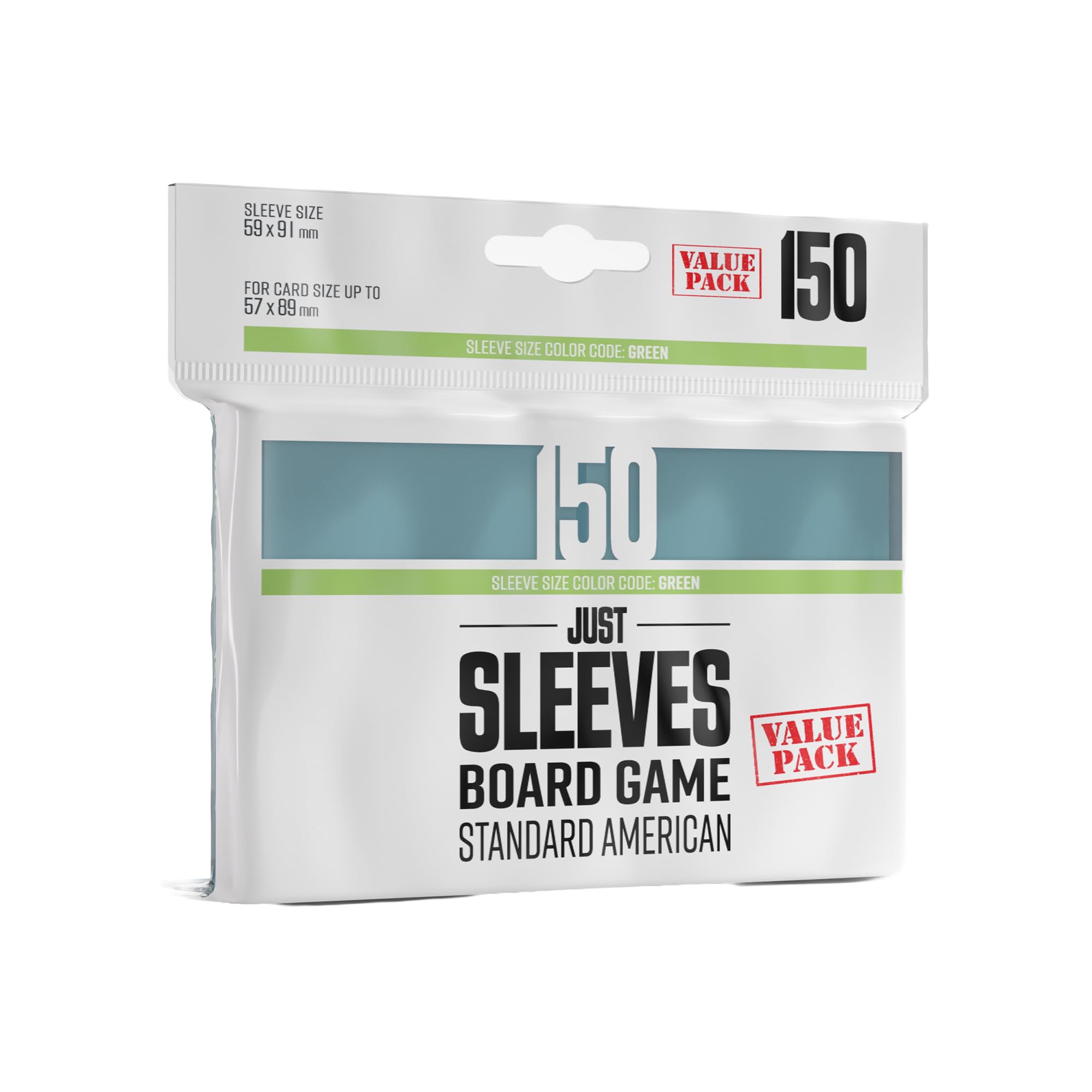 Gamegenic | Just Sleeves - Standard American Value Pack (150 Sleeves) | Board Game Accessory