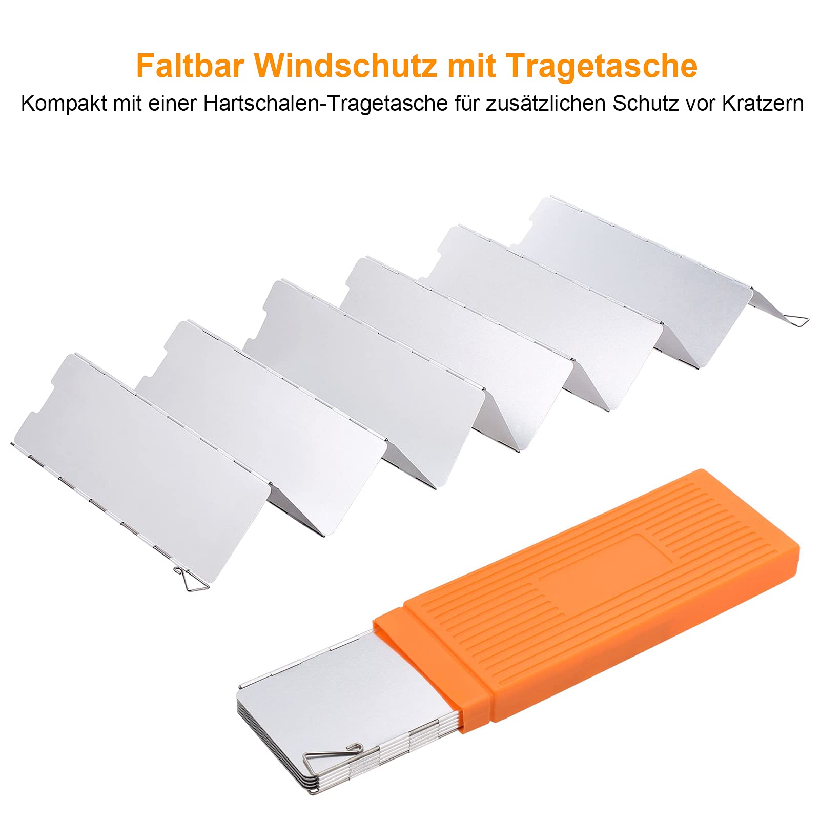 Faltbarer Windschutz für Gaskocher 10/12-Lamellen Aluminium Gaskocher Windschutz Outdoor Campingkocher Windschutzscheibe Windblockade für Camping Picknick BBQ