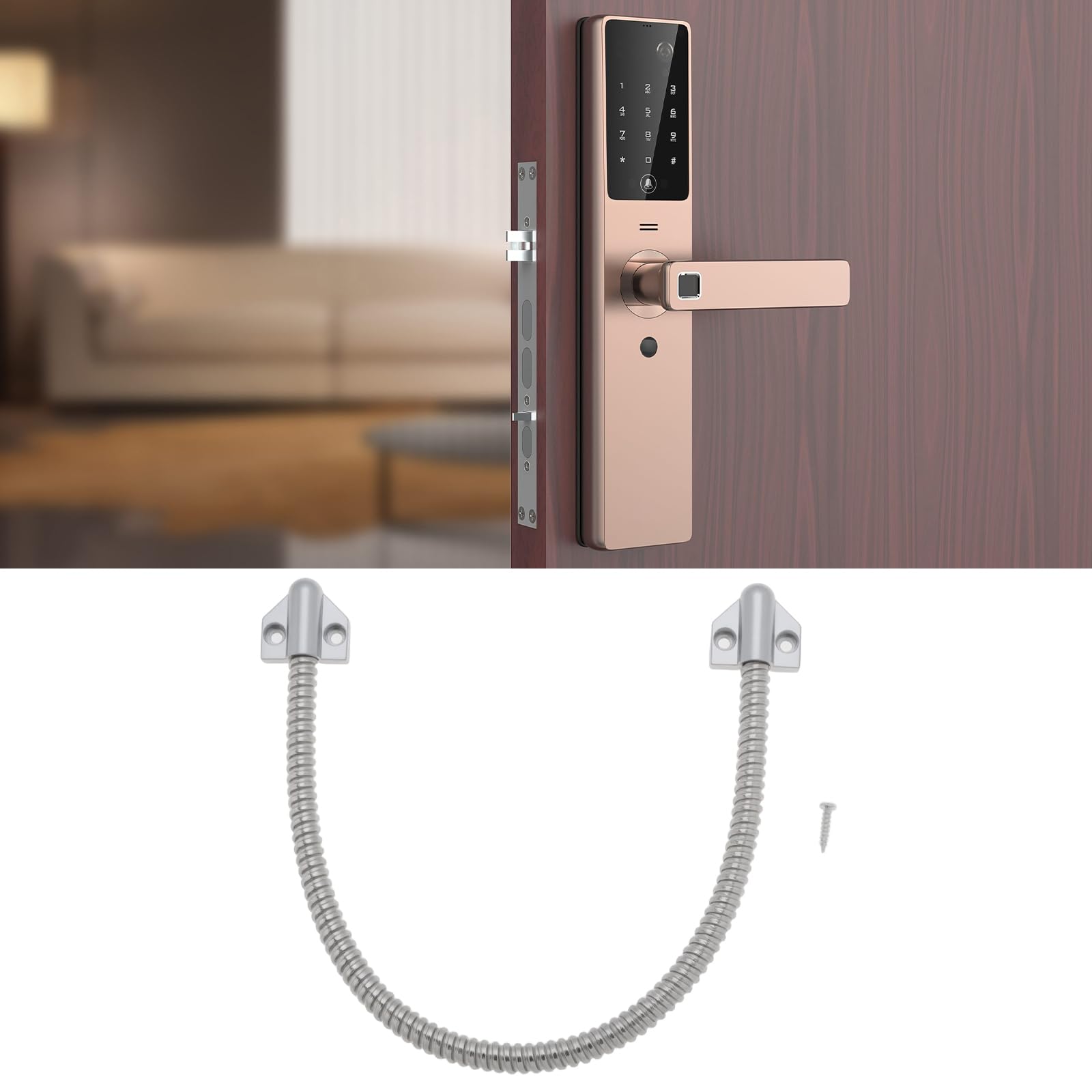 Create idea 2Pcs 408mm Door Flex Conduit Stainless Steel Conduit Conduit Door Cable Suitable for Access Control System Video Cable - Image 4