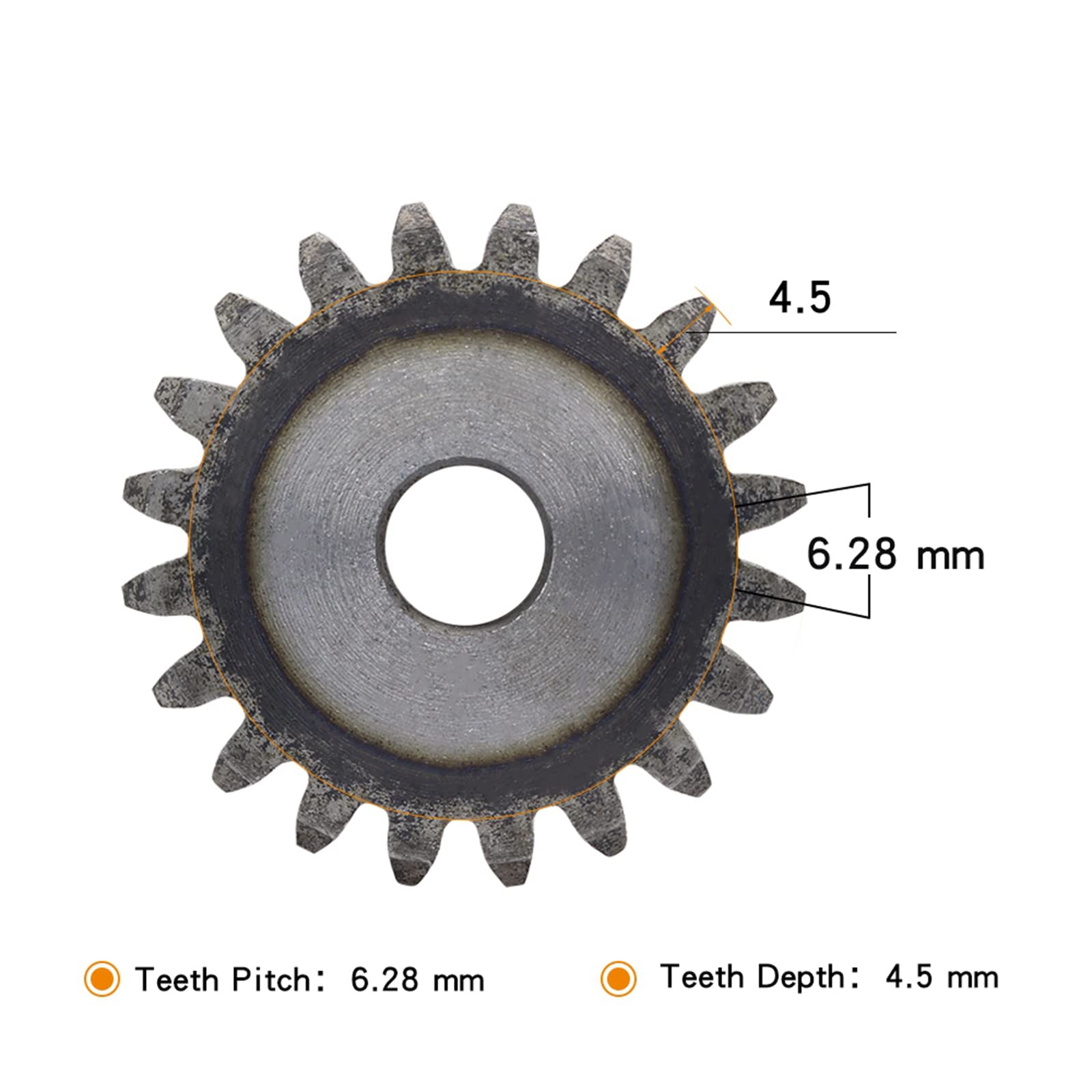 Set pignone 1 pezzo 2 moduli 72/74/75/76/77/78/80 denti ingranaggi cilindrici piatti in acciaio al carbonio, ingranaggi cilindrici for trasmissione di potenza for cremagliere, 2 moduli 75 denti (Color