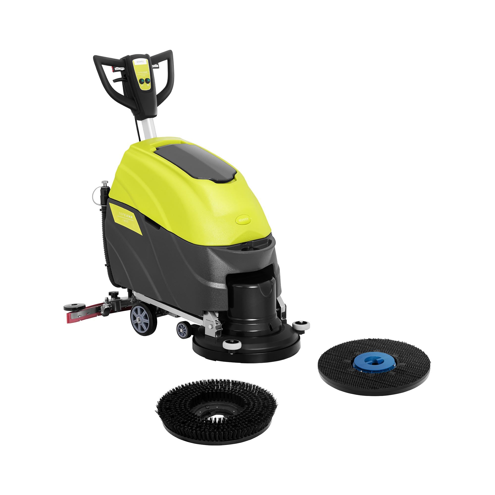 ulsonix Fregadora Aspiradora Industrial Fregador De Suelos TOPCLEAN 1600 (Ruedas de poliuretano, Potencia 1.600 W, Cepillo de Ø 45,​5 cm, Área máx.: 1.600 m2/​h)