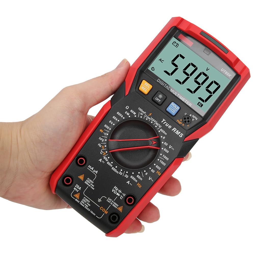 Multimetro Digitale UT89X, Tester di Tensione CA/CC Ad Alta Precisione per Ingegneri Elettrici e Manutenzione 190x89x55mm