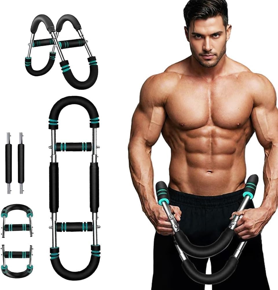 Power Twister Chest Workout Equipment with Dual-Bar Design, 66-88-110lb Adjustable Resistance Levels, Foam Padded Grip, Gym Equipment Machine for Upper Body, Forearm, and Arm Wrist Training-image-42