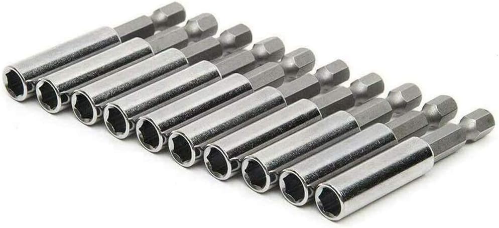 YEEZUGO10 Pcs Magnetic Bit Holder Extension Socket Drill 1/4" Hex Power Tools