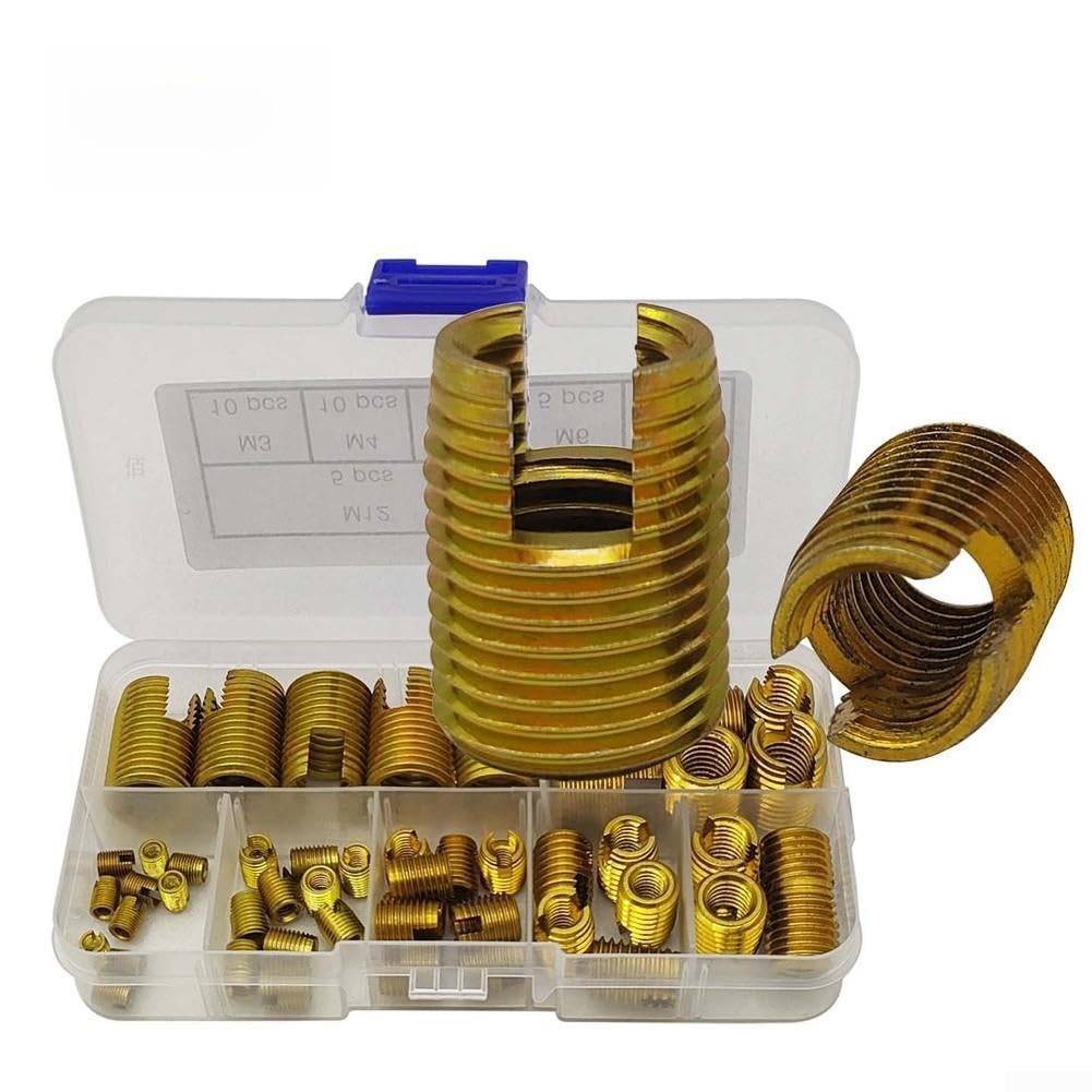 50 Pcs Self-Tapping Inserts Kit 7 Sizes Thread Repair