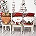 BOICXM, coprisedia natalizia, 6 pezzi, coprisedia a forma di Babbo Natale, per sedia da pranzo natalizia, con schienale in flanella, per decorazioni natalizie.