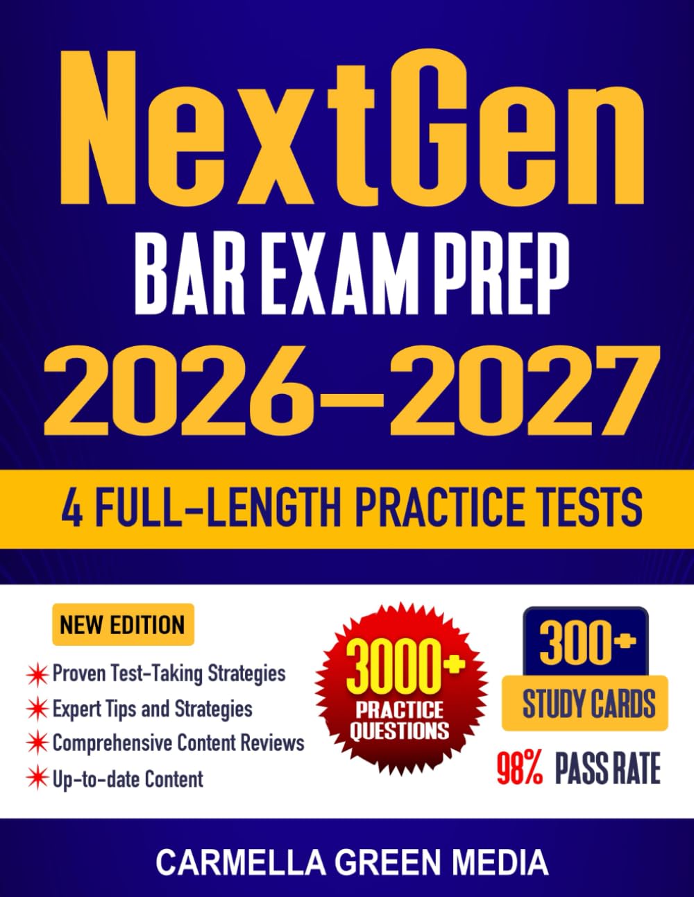 NextGen Bar Exam Prep 2026-2027: Study Guide, Proven Strategies & Tactics, 4 Full-Length Practice Tests and Detailed Answer Explanations (Civil Service Exam Prep Study Guide 2026-2027)