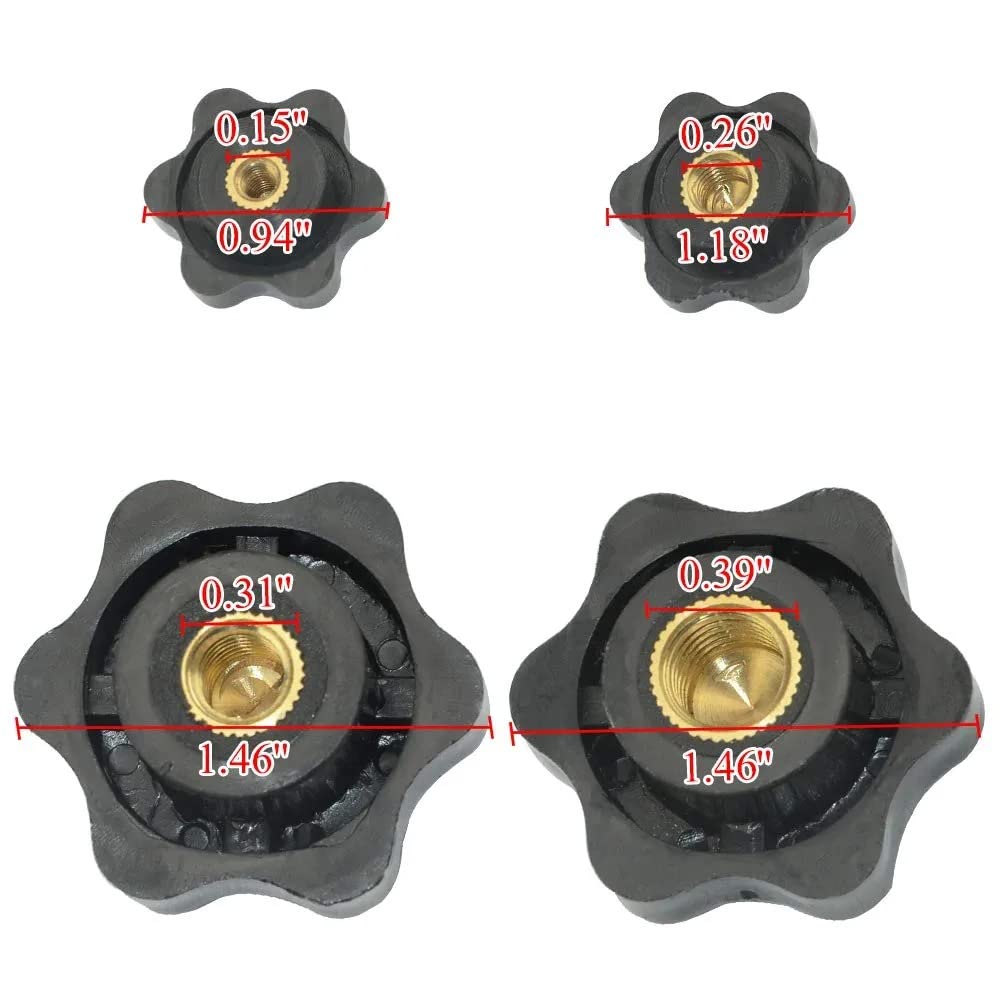 Manopole Serraggio Dadi A Stella - Filetto Femmina In Plastica Per Attrezzature Meccaniche - Foto 7