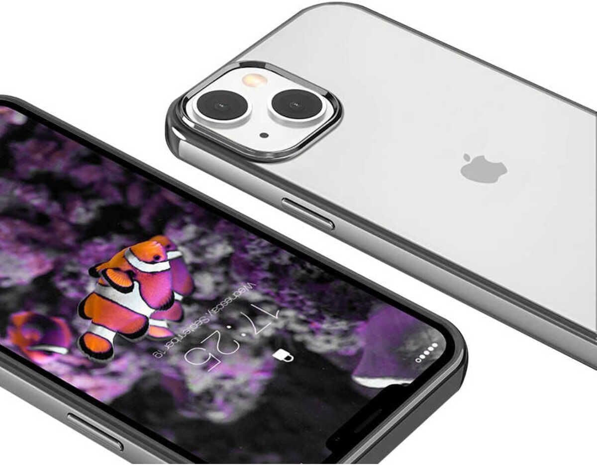Zore Apple ile uyumlu iPhone 13 Mini Kılıf Pixel Kapak Siyah