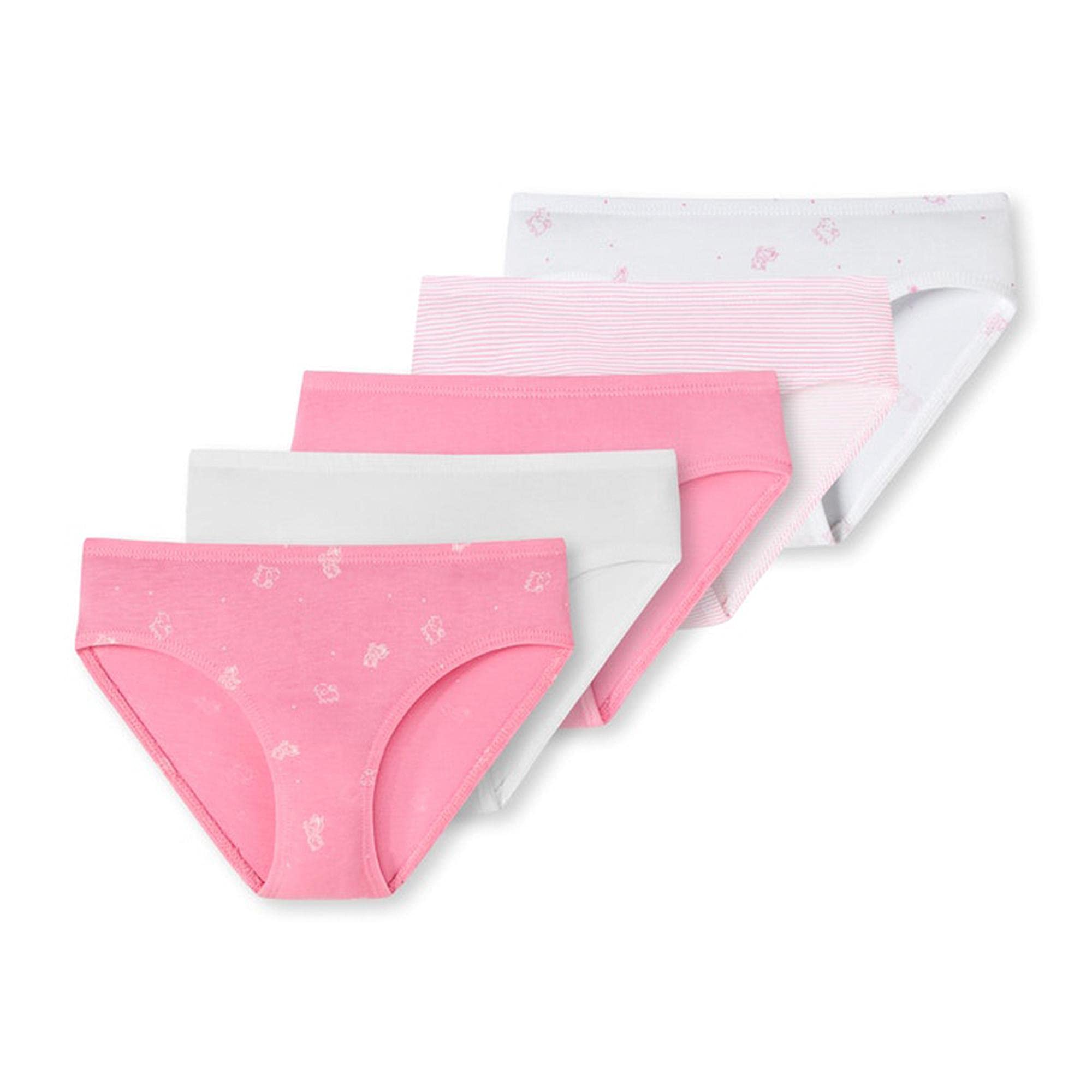Schiesser Schiesser Mädchen 5 Pack Slips Unterhosen - 95/5 Organic Bio Baumwolle - Größe 92 BIS 140 sous-vêtement Fille