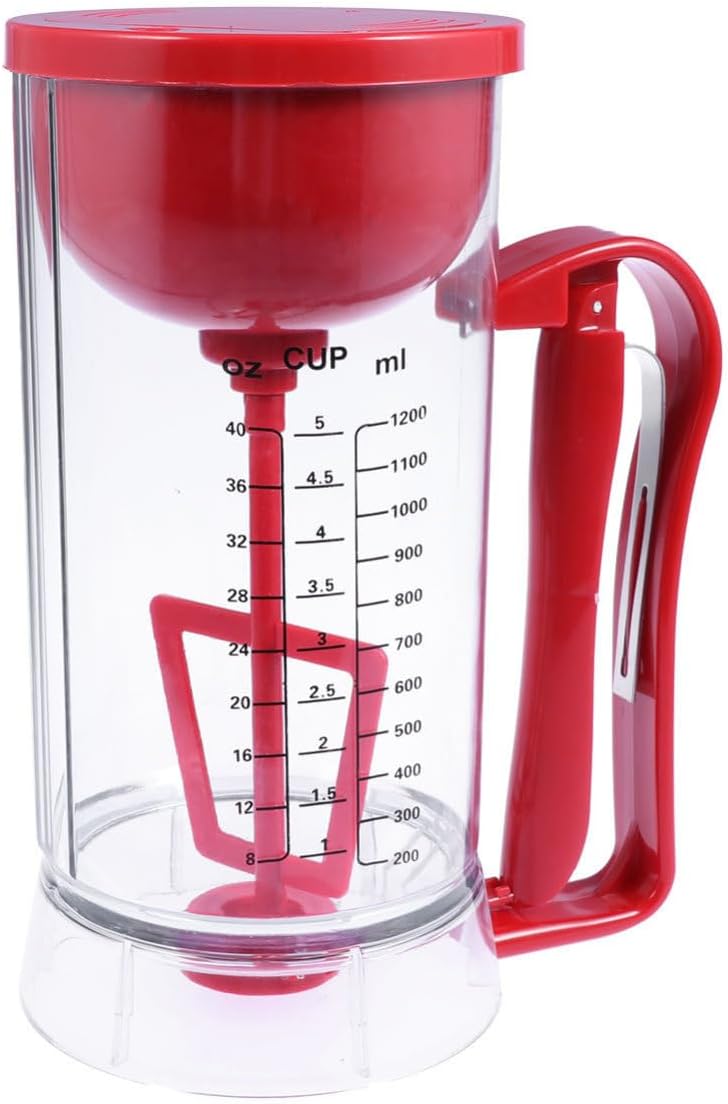 Electric Pancake Dispenser Mixing Tool with Push Button Dispensing