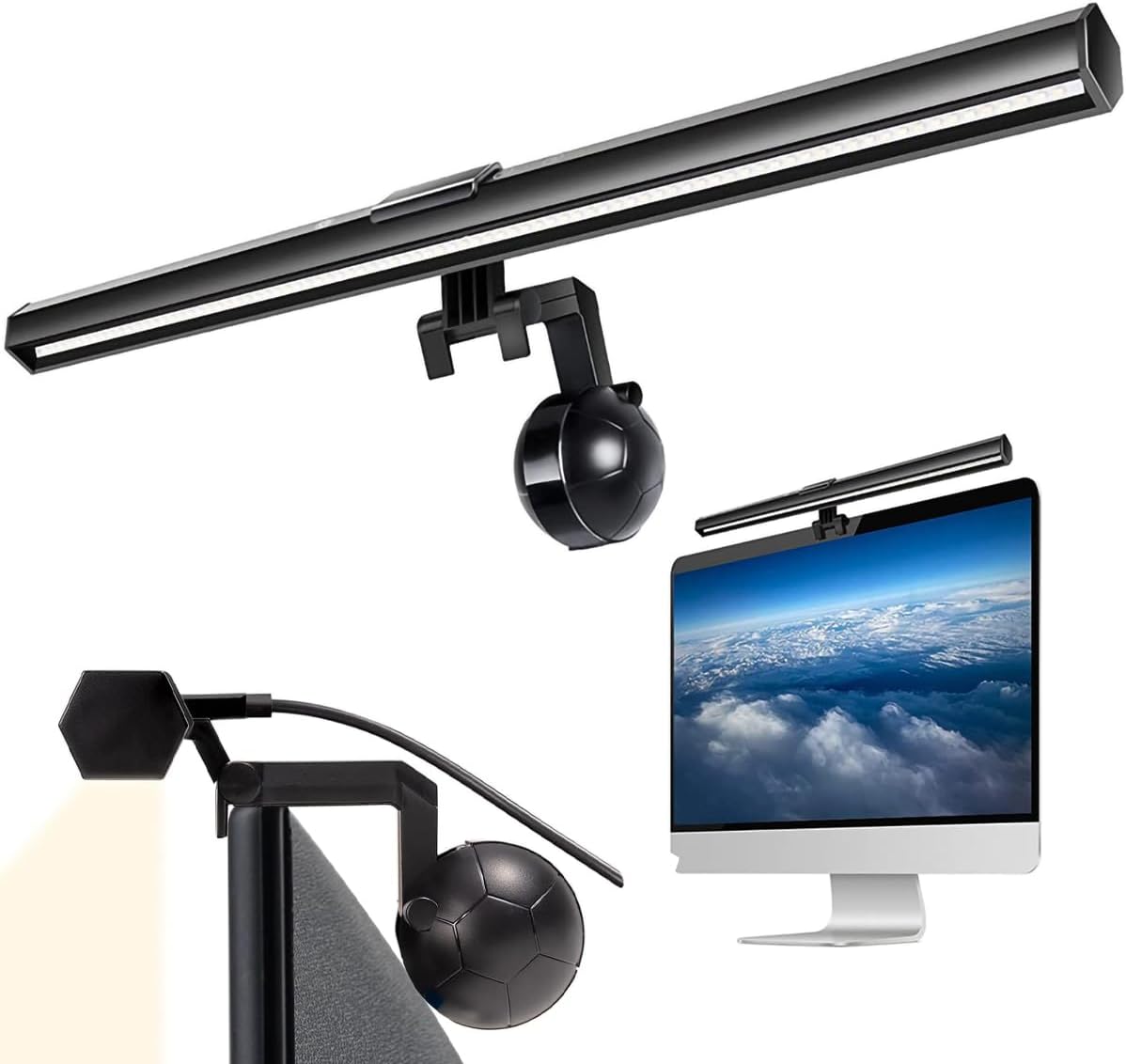 Computer Monitor Light Bar, USB Screen LED Light for Gaming Working Desktop Monitor Lamp 3 Adjustable Colors Temperature Dimmable Screenbar Touch Control No Glare Laptop PC Home Office, 40cm