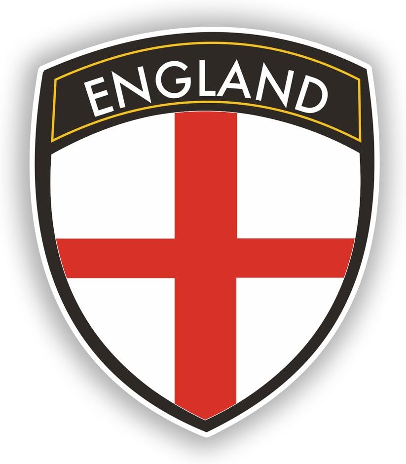 2 x 10cm/100mm England Flag Design Vinyl Stickers Travel Luggage #10651