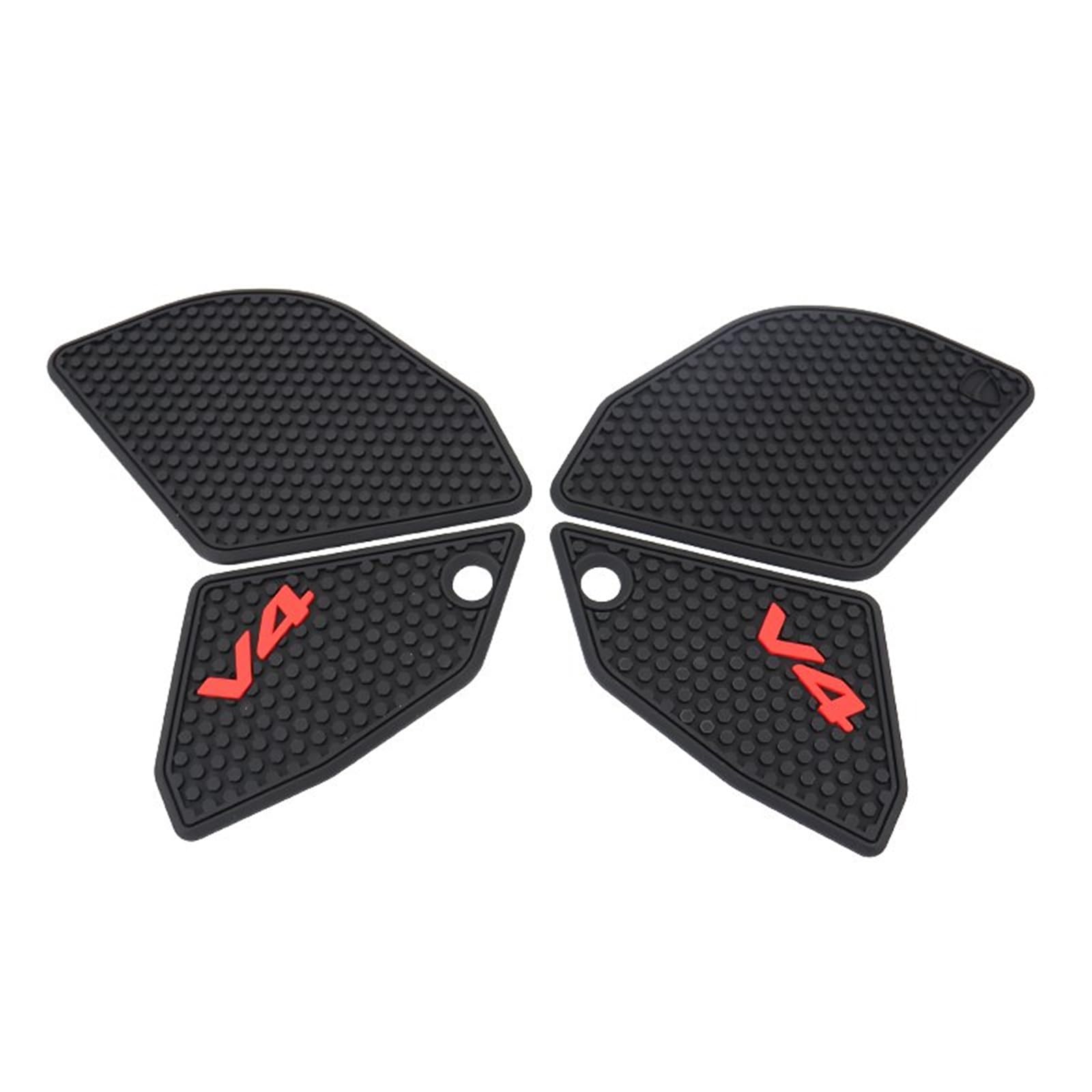 Dtypk Black- Silver Decal Protection Motorcycle Anti Slip Tank Pad Stickers Grip Side Decals For Ducati Panigale V4 V4s /Sp2 2022
