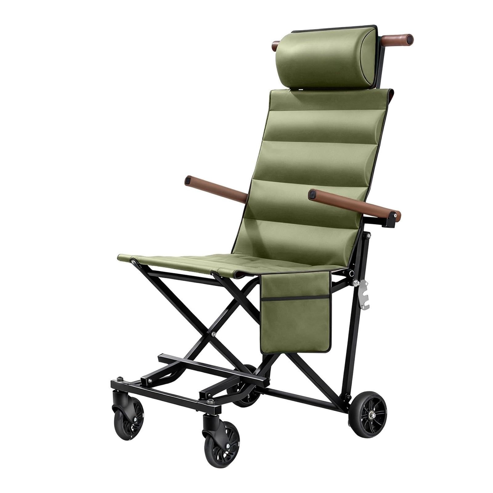 Silla De Ruedas Ligera para Adultos,Silla De Ruedas Plegable para Adultos,Ideal Viajes,Transporte Y Uso Tanto En Interiores como Exteriores,con Frenos El AcompañAnte(C)