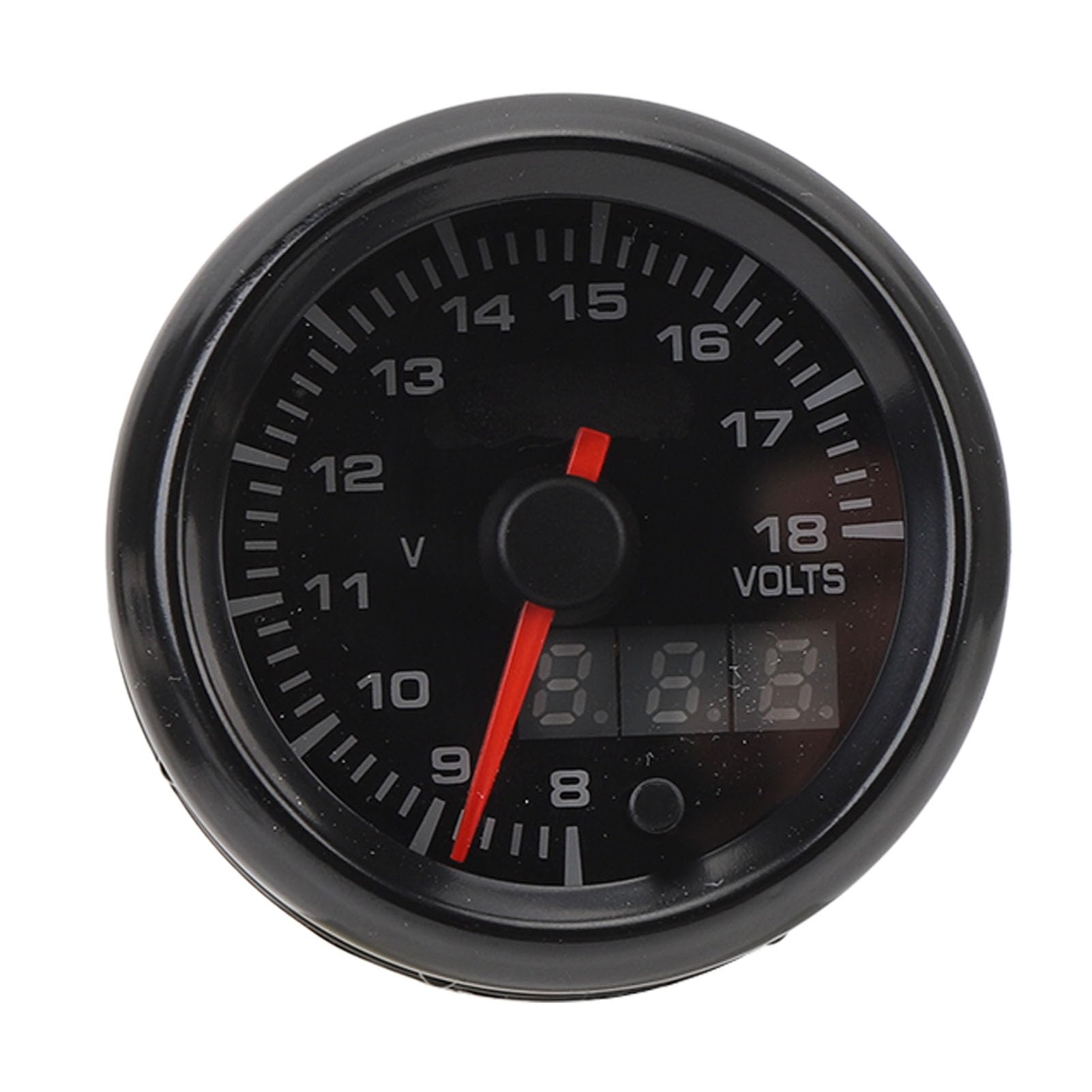 Voltmetro Digitale per Auto 2 Pollici 52 Mm, Misuratore di Tensione per Auto a LED con Materiale ABS per Tutte le Auto DC12V