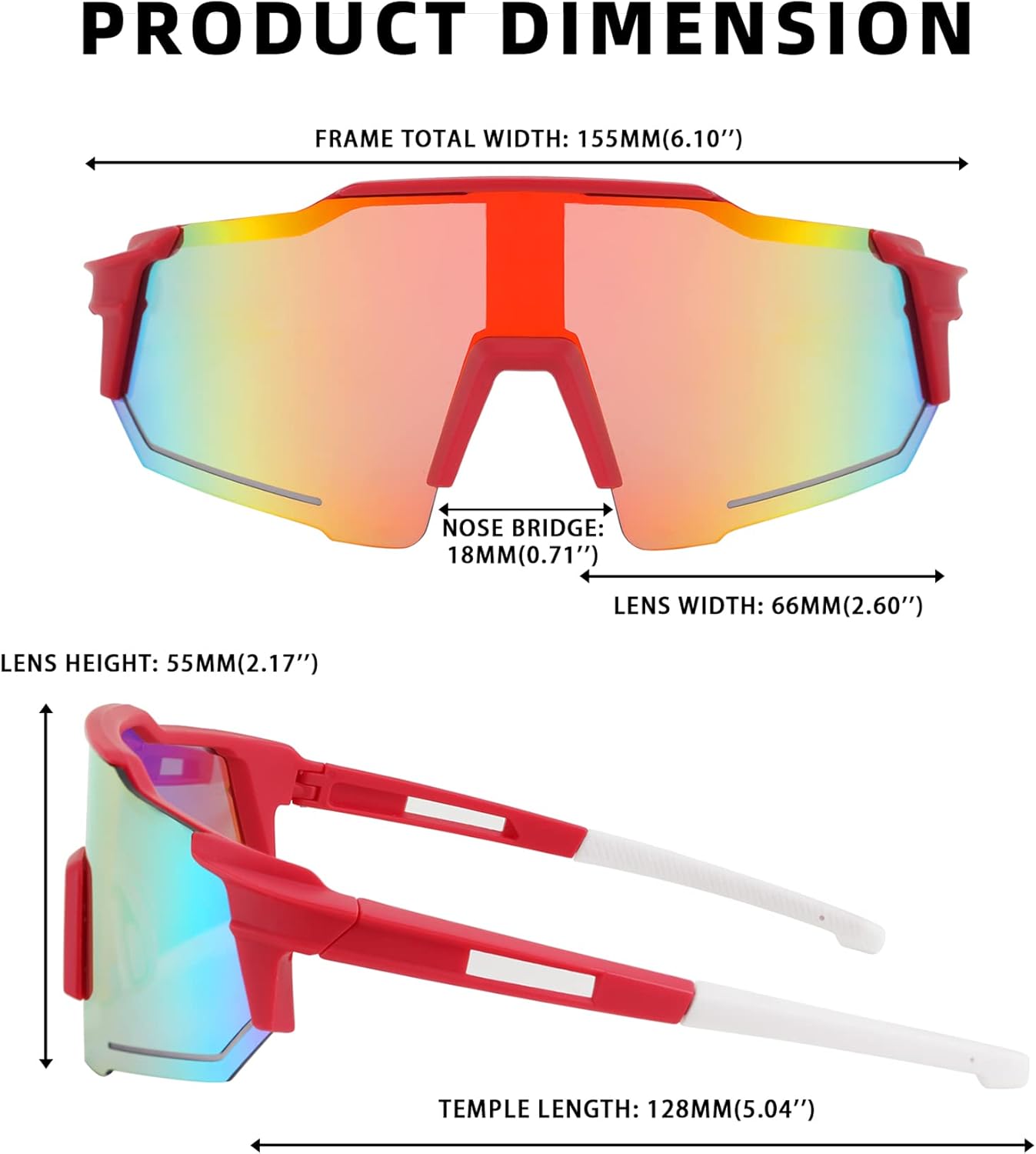 FEISEDY Men Women Sunglasses, Sports Baseball Glasses, Cycling Shades for Youth Teenss B4071