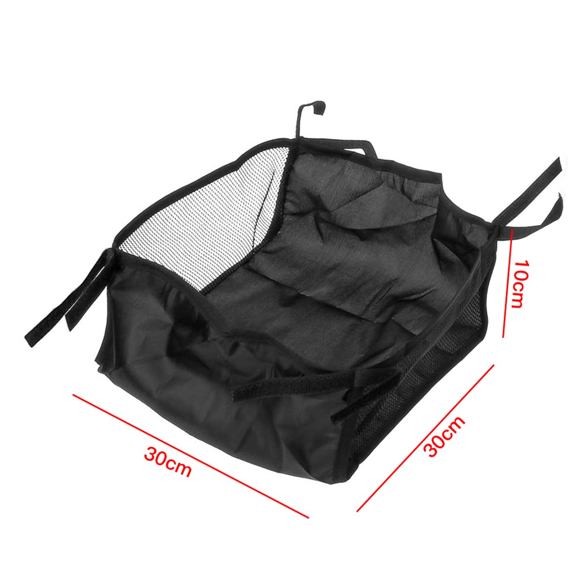 Cesto per Carrozzina, Borsa portaoggetti per Carrozzina, Borsa portaoggetti per Passeggino (30x30x10cm Nero)