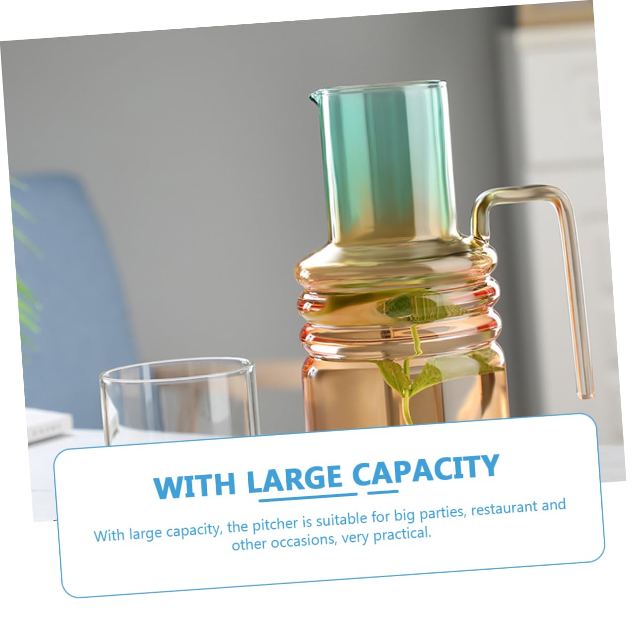 LABRIMP 1juego Jarra De Para Agua Fría De Diseño Degradado y Capacidad Para Bebidas Para Jugos y Restaurantes