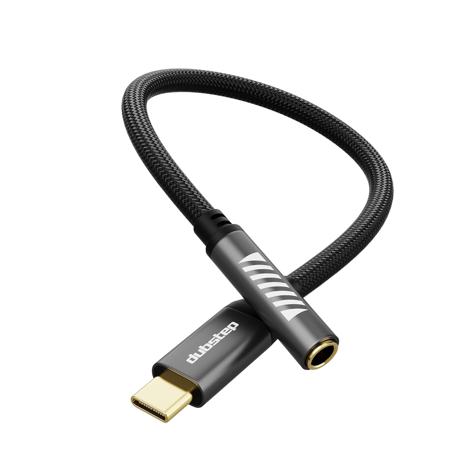 Dubstep Blaze Connect Type C to 3.5 mm Audio Jack Connector with DAC Headphone Converter Adapter Compatible with iPhone 15/16 Series/Samsung/OnePlus/Google Pixel/Nothing & Other Type C Phones (Black)