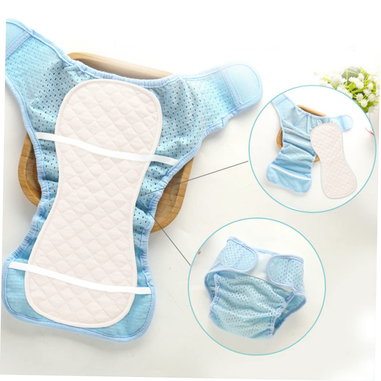 CIMAXIC Diaper Covers for Girls Ice Silk Mesh Baby Diaper Pads Cool Stretchable