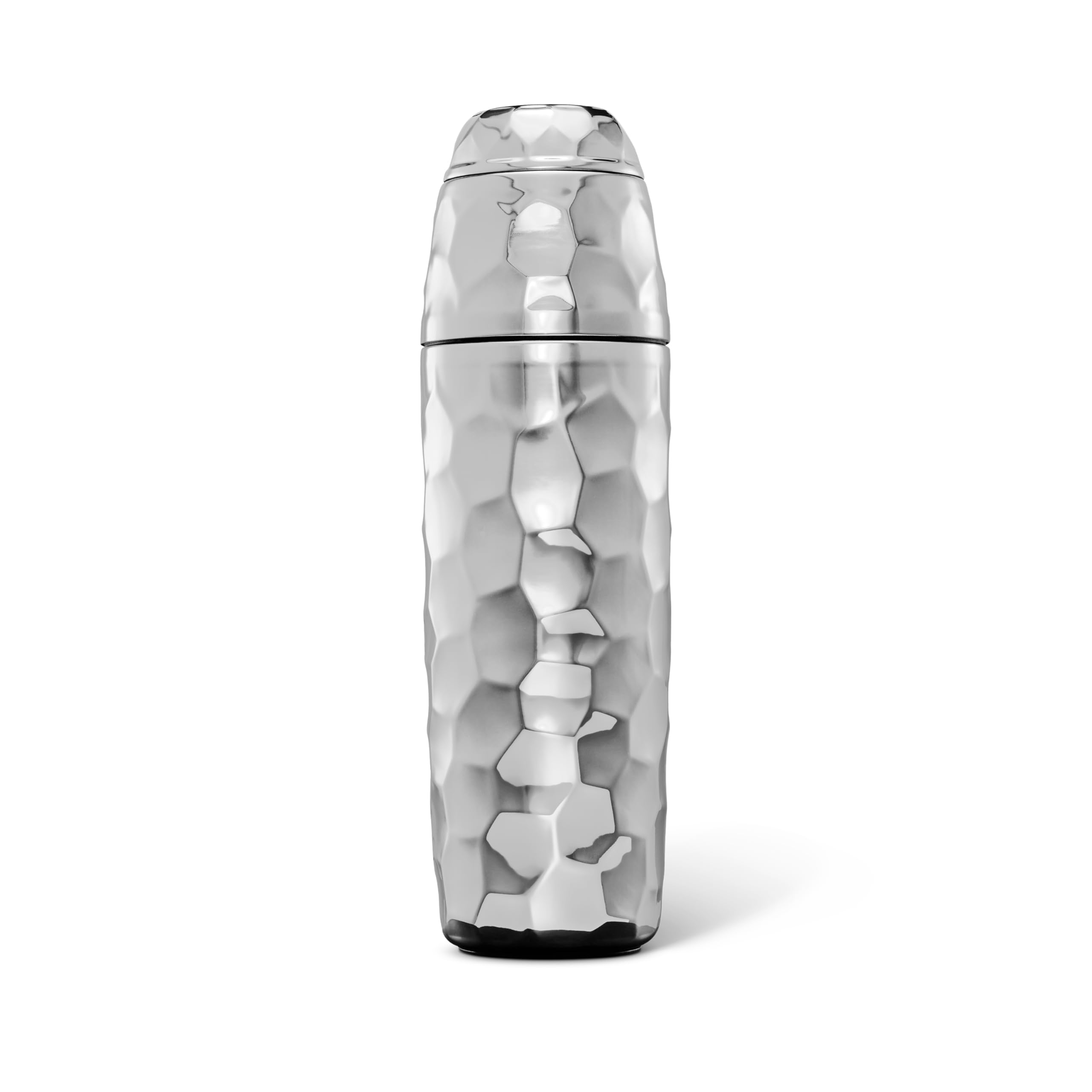 HexClad 740 ml Cocktail Shaker, Vacuum Insulated Bar Shaker with Built-in Jigger & Strainer, Leak-Proof, PVD Finish (Chrome)