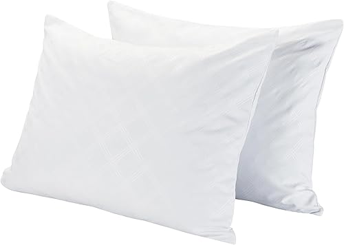 Vibe Almohada de espuma viscoelástica con infusión de gel en relieve, paquete de 2, estándar (20 x 26 pulgadas), color blanco, 2 unidades