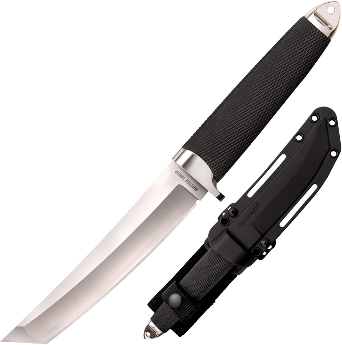 Master Tanto 6" VG-10 San Mai Razor-Sharp Blade 5.5" Kray-Ex Handle Military Tactical Fixed Blade Knife w/Secure-Ex Sheath