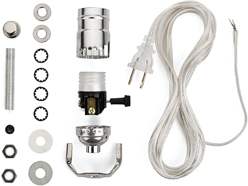 Miniatura 12 de Kit de lámpara – Kit de cableado eléctrico para hacer o reacondicionar lámparas – Kits de recableado de lámpara con instrucciones – Kit de lámpara