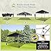 CROWN SHADES 10x10 Pop Up Canopy - Beach Tent with One Push Setup - Easy Outdoor Sun Shade for Events, Parties, Camping - Gazebo with STO-N-Go Cover Bag, Silver Coated Top, Black