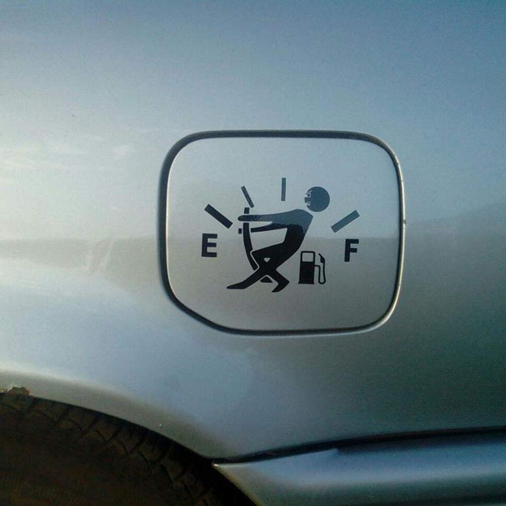 Adesivo per decorare il coperchio del serbatoio dell’auto, design divertente con l’indicatore della benzina